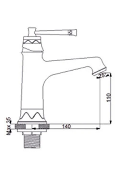 NEWARC PERA LAVABO BATARYASI (BAKIR) - Resim 2