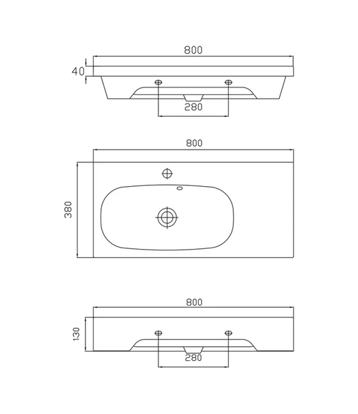 NEWARC RİVER 80 CM LAVABO - Resim 2