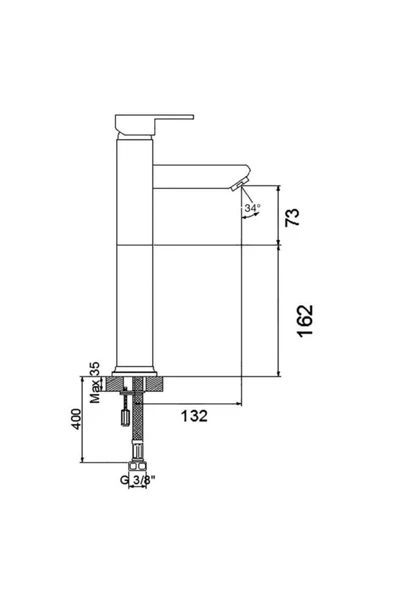 NEWARC SİLVER ÇANAK TİPİ LAVABO BATARYASI - Resim 2