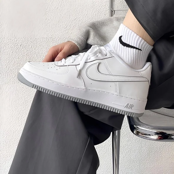 PTTAVM: Nike Air Force 1 Beyaz/Gri Sneaker Spor Ayakkabı DX5805-100