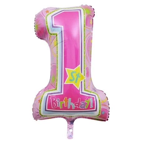 F BALON 1 YAŞ PEMBE (UÇMAYAN) ürün görseli 1