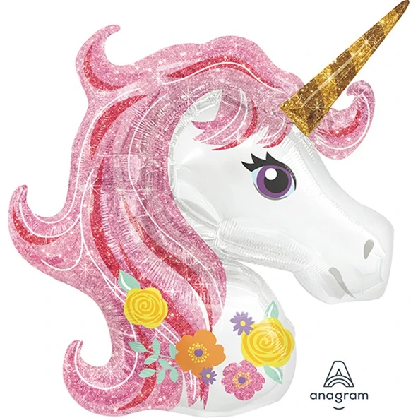 FOLYO BALON UNİCORN PEMBE 87 X 105 CM ürün görseli 1