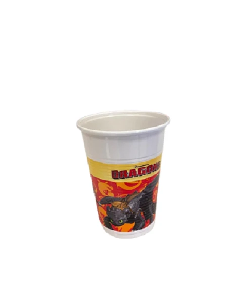 DRAGONS EJDERHALI PLASTİK BARDAK 8'Lİ ürün görseli 1