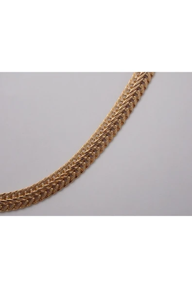 Balık Sırtı Gold Zincir Kolye - Resim 3