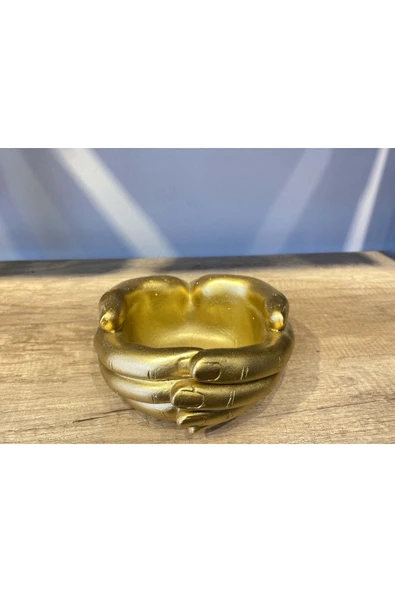 Avuç Saksı , Kase - Büyük Boy - Gold ürün görseli 1
