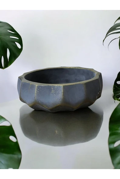 Brezilya Dizayn Taş Bonsai Aranjman ve Orkide Saksısı 01a ürün görseli 1