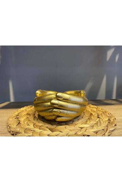Avuç Saksı , Kase - Büyük Boy - Gold ürün görseli 1