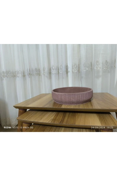 Taif Dizayn Çift Taban Taş Vazo Aranjman Bonsai ve Orkide Saksısı ürün görseli 1