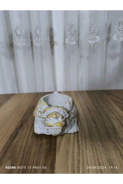 Beyaz Ejder Dizayn  Tabaklı Taş Vazo Aranjman Bonsai ve Orkide Saksısı ürün görseli 1