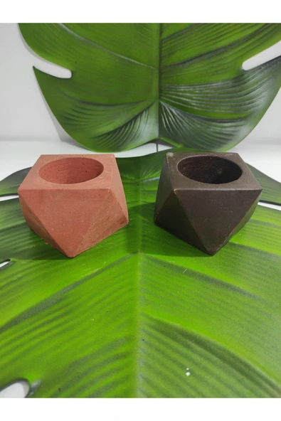 2li Sukulent Kaktus Saksı (6x6x6cm) ürün görseli 1