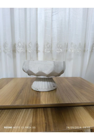 Cordoba Dizayn  Tabaklı Taş Vazo Aranjman Bonsai ve Orkide Saksısı ürün görseli 1