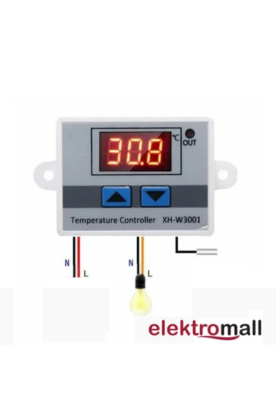 XH-W3001 220V Dijital Termostat Akvaryum Kuluçka Makinesi ürün görseli 1