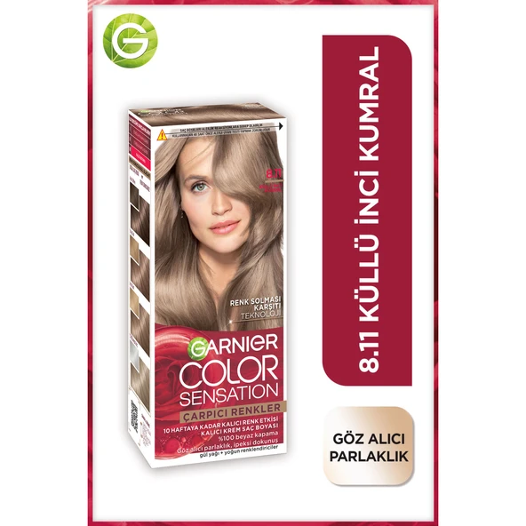 Garnier Çarpıcı Renkler 8.11 Küllü İnci Kumral Saç Boyası ürün görseli 1