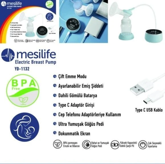 YD 1132 Mesilife Elektrikli Göğüs Pompası - Resim 2