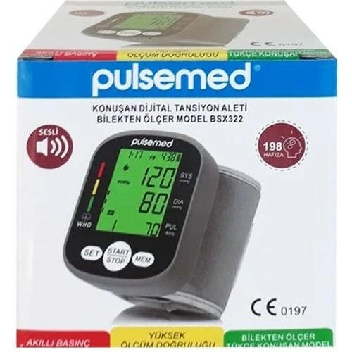 Pulsemed Konuşan Bilekten Dijital Tansiyon Aleti BSX322 ürün görseli 1