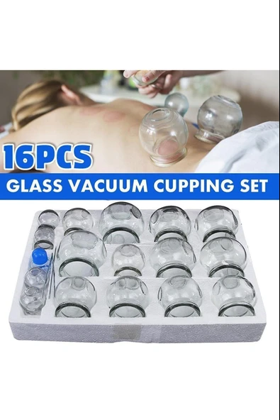 Cam Masaj Kupa Seti 16 Adet 2 Pcs  5 - Resim 2