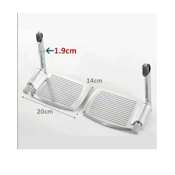 Tekerlekli Sandalye Ayaklık Pedalı Metal 2 Adet ürün görseli 1