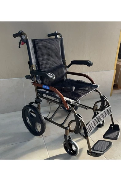 Comfort Plus Gk863labj-12 Jet Black Transfer Alüminyum Tekerlekli Sandalye ürün görseli 1