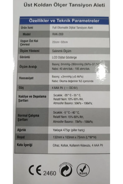 Tansiyon Aleti Koldan Ölçer - Resim 3