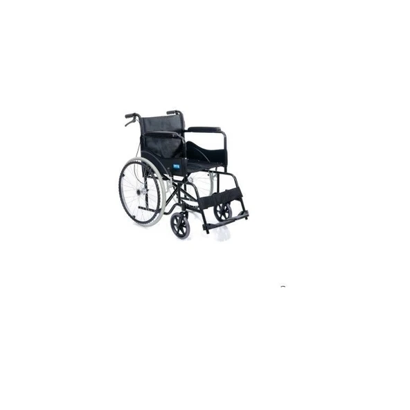 Comfort Plus Siyah Kumaş Standart Transfer Refakatçı Frenli Tekerlekli Sandalye ürün görseli 1