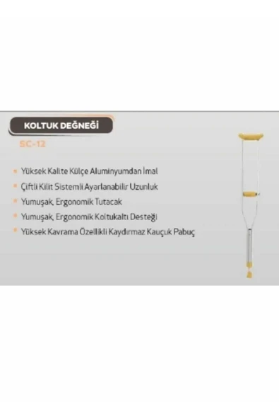 Alüminyum Koltuk Değneği - 1 Adet - Resim 4