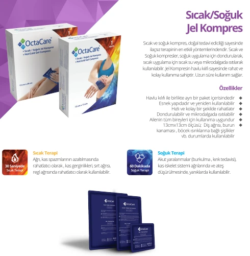 OctaCare Sıcak/Soğuk Jel Kompres Termojel 13 cm x 21 cm ürün görseli 1