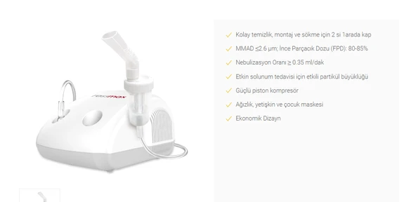 Rossmax NE100 Kompresörlü Nebülizatör - Resim 2