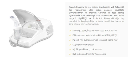 Rossmax NA100 Kompresörlü Nebülizatör - Resim 2