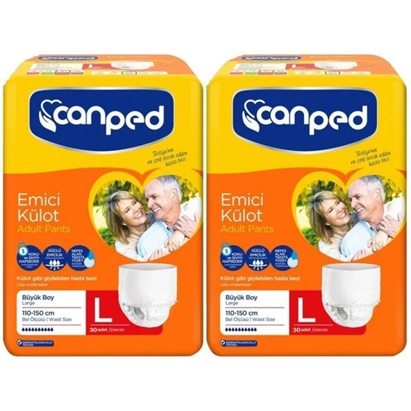 Canped Emici Külot Hasta Bezi Büyük Boy XLarge 120 Adet Eko Paket ürün görseli 1