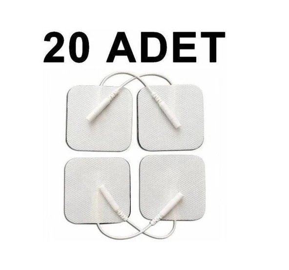 20 Adet Tens Pediı Kablolu Yedek Elektrot 5x5 Tens Pedi ürün görseli 1