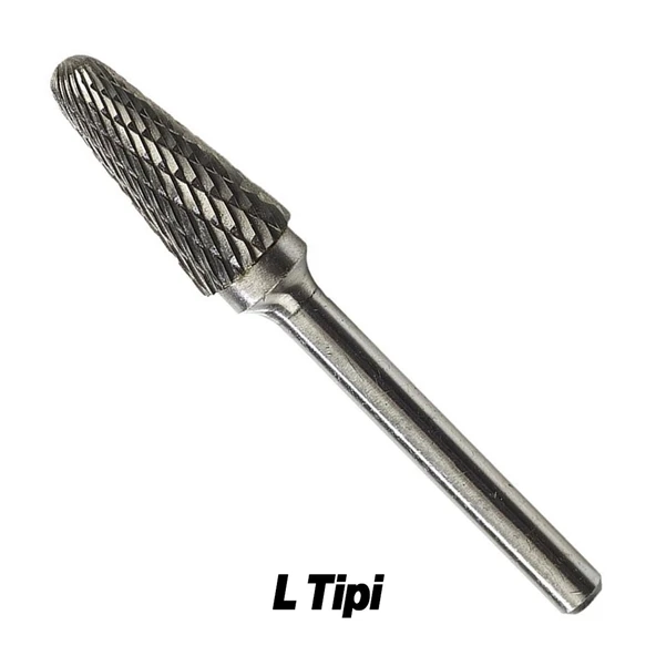 Freze Uç L Tipi Törpü Kalıpçı Metal Demir Ahşap Plastik Taş Oyma Makinesi Ucu Konik Matkap Uyumlu ürün görseli 1