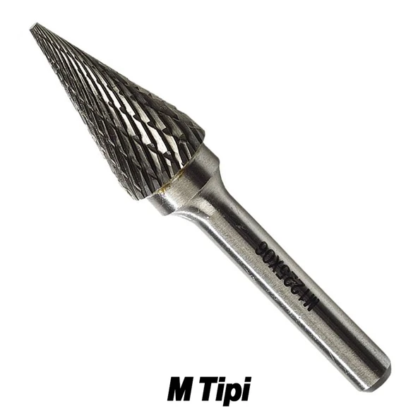 Freze Uç M Tipi Törpü Kalıpçı Metal Demir Ahşap Plastik Taş Oyma Makinesi Ucu Konik Matkap Uyumlu ürün görseli 1