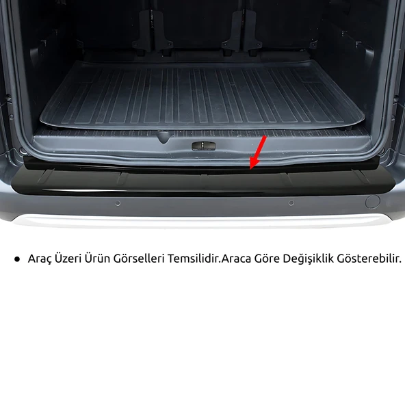 Ehiltek  Citroen Jumpy Arka Tampon Eşiği - Piano Siyah| 2017+ - Resim 5