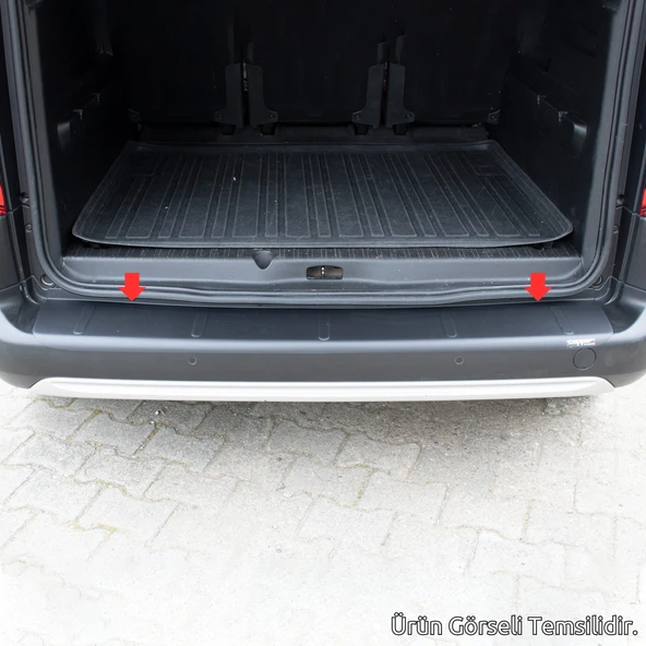 Ehiltek  Citroen Jumpy Arka Tampon Eşiği - Mat Siyah| 2017+ - Resim 4