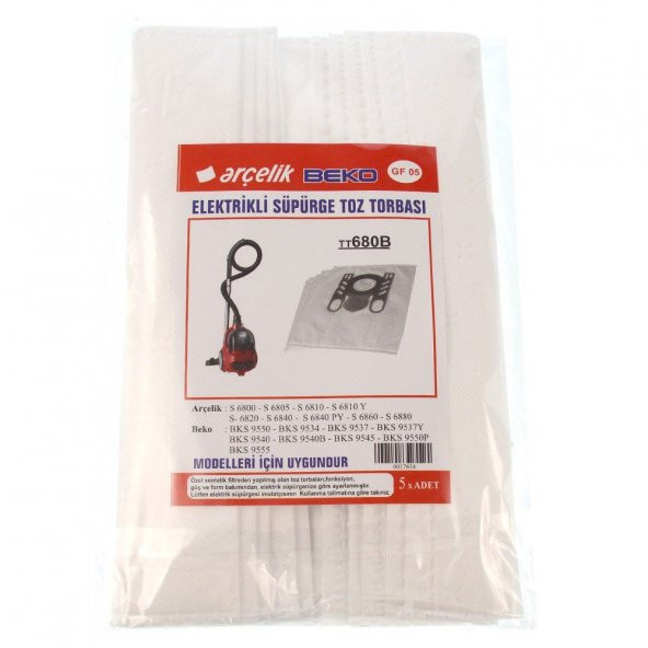 Arçelik-Altus-Beko Süpürge S-Bag Toz Torbası 10Lu KG0017634 ürün görseli 1