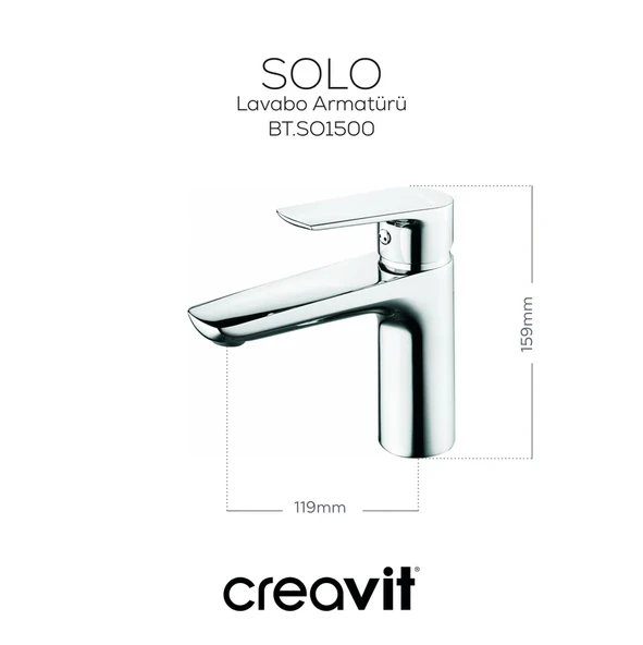 Creavit Solo Lavabo Bataryası SO1500 - Resim 5