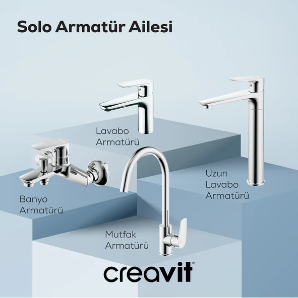 Creavit Solo Lavabo Bataryası SO1500 - Resim 6