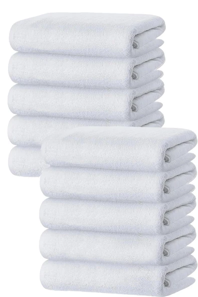 10 lu El Yüz Otel Havlusu 50x90 Cm Beyaz 20/2 Ring 300 Gr ürün görseli 1