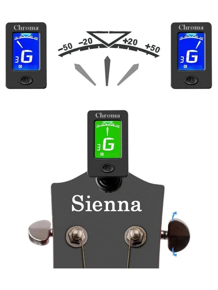 Akort Cihazı Akort Aleti Tuner Saz Gitar Keman Ukulele Akort Aleti ürün görseli 1