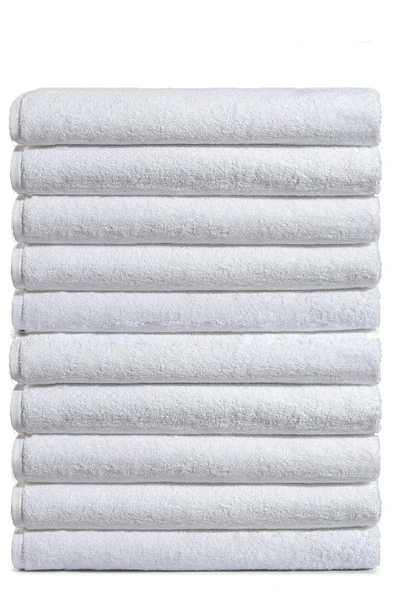10 lu Otel Banyo Havlusu %100 Pamuklu 90X150 Cm Beyaz 20/2 Ring 650 Gr ürün görseli 1