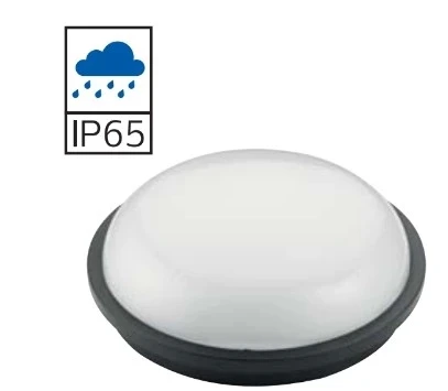HOROZ Artos-20 SİYAH 20w 4200k Yuvarlak Glop Led Armatür IP65 Pastik Siyah Kasa Günışığı Işık (Sıva Üstü 20 Watt 220 Vol ürün görseli 1