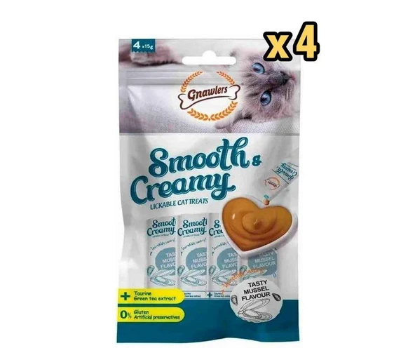 Gnawlers Krema Kedi Ödülü Midyeli 4x15 Gr x 4 Adet ürün görseli 1
