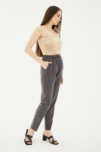 FASHION FRIENDS KADIN BELİ BAĞLAMALI PANTOLON 25Y0477K1 ürün görseli 1