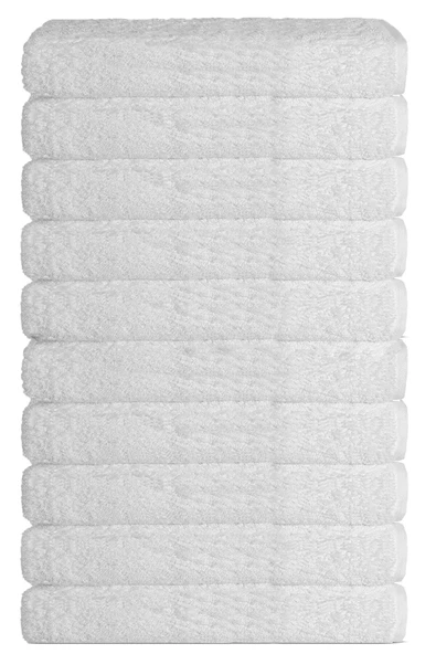 10 lu Otel Banyo Havlusu %100 Pamuklu 90X150 Cm Beyaz 16/1 Aksoft 610 Gr ürün görseli 1