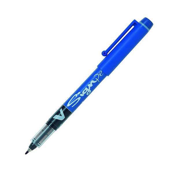 Pilot V-Signpen Fiber Uçlu İmza Kalemi Mavi 2.0mm ürün görseli 1
