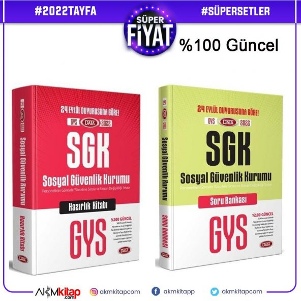 Data Yayınları 2022 GYS SGK Konu Anlatımı ve Soru Bankası Seti 2 Kitap ürün görseli 1