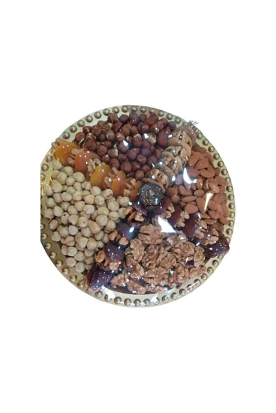 TALAS Kuruyemis Karışık Kuru Meyve ve Kuruyemiş Tabağı Yuvarlak 1 KG ürün görseli 1