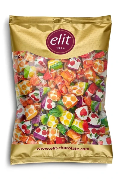 Elit Şekerleme Karışık Meyve Dolgulu Bonbon Şekerleme 1 KG ürün görseli 1