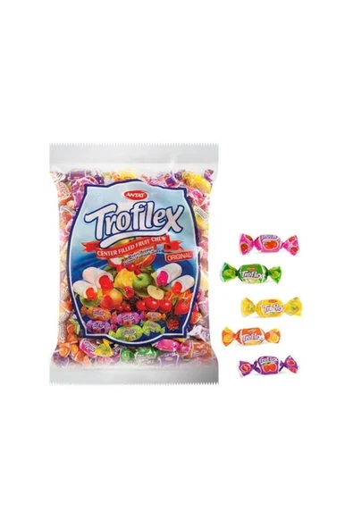 ANTAT Troflex Karışık Meyveli Dolgulu Yumuşak Şeker 1 KG ürün görseli 1