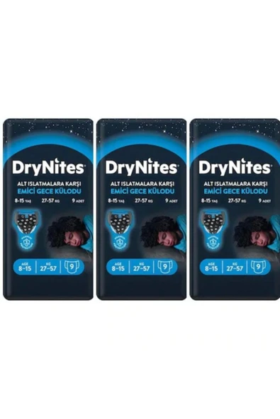 Drynites Erkek Emici Gece Külodu 8-13 Yaş 27 Adet ürün görseli 1